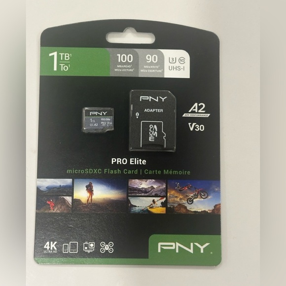 PNY Pro Elite V30 Micro SDXC 1TB Flash Card Brand New - Picture 1 of 6